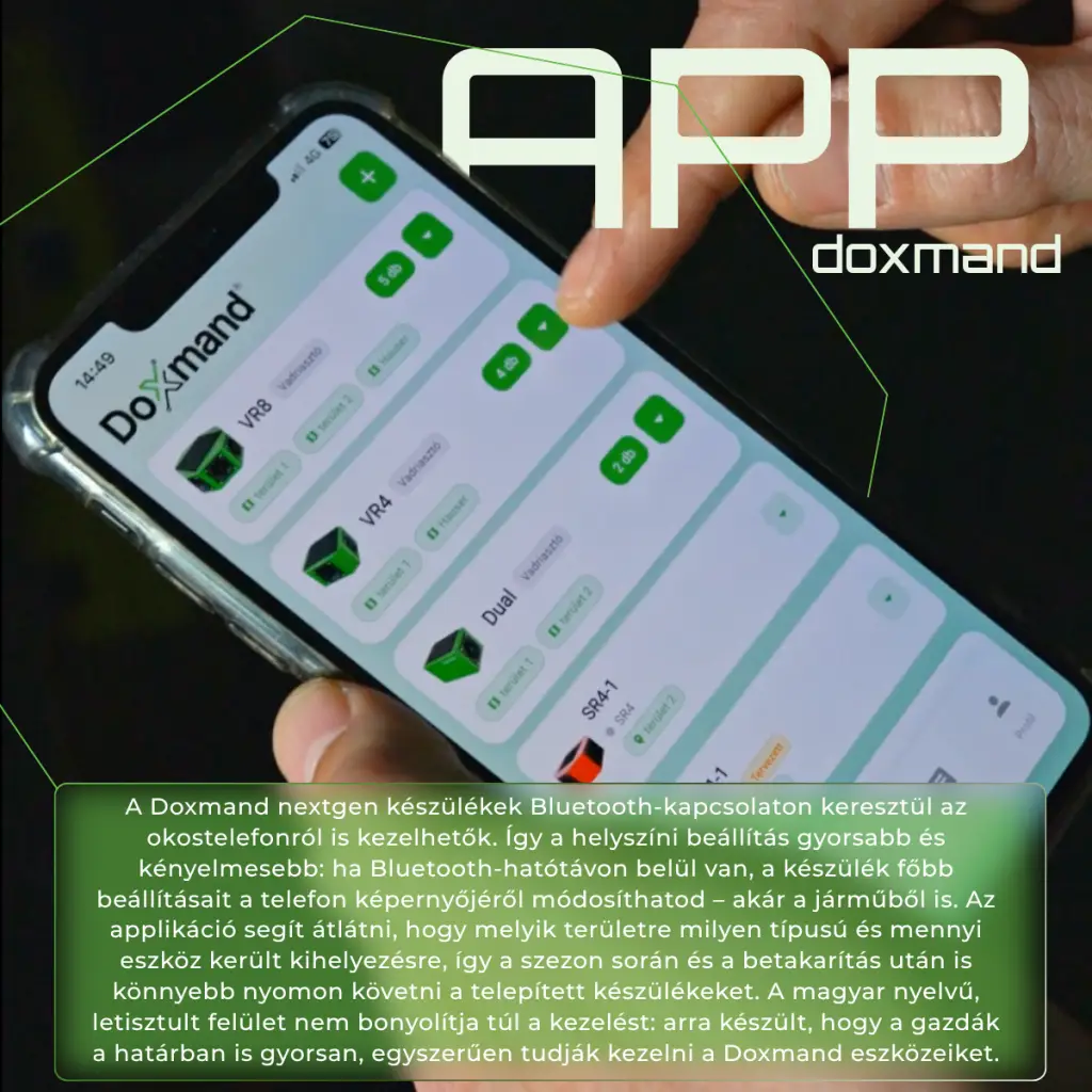 Doxmand applikáció nextgen szériához