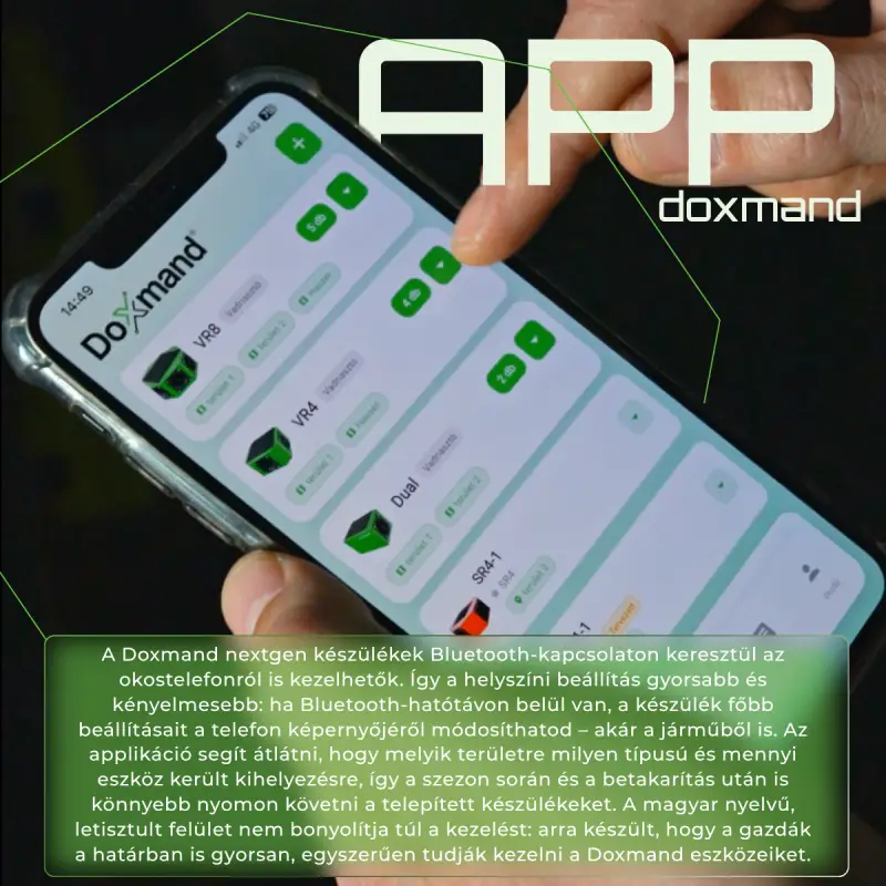 Doxmand applikáció nextgen szériához