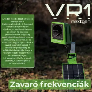 Doxmand nextgen VR1 ultrahangos vadriasztó zavaró frekvenciák